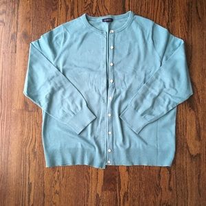 Lands End Sky Blue Cardigan XL